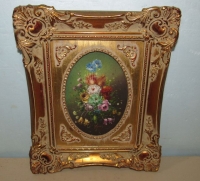 Floral Painting on Tin