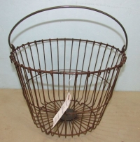 Wrought Iron Handled Basket