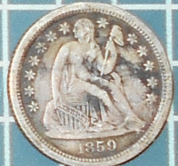 1859 O Dime