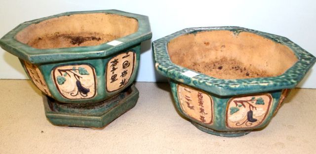 Pair Ceramic Planters