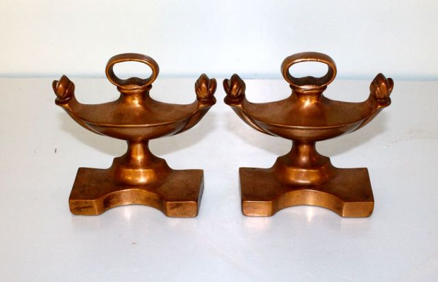 Brass Aladdin Lamp Bookends