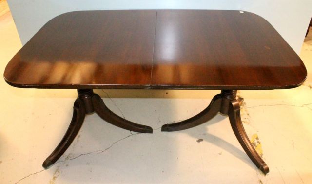 Mahogany Duncan Phyfe Style Dining Table