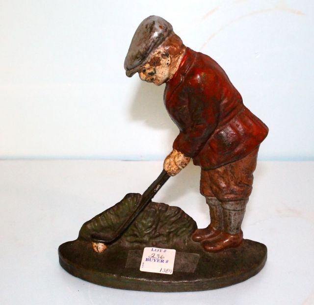 Vintage Golfer Doorstop