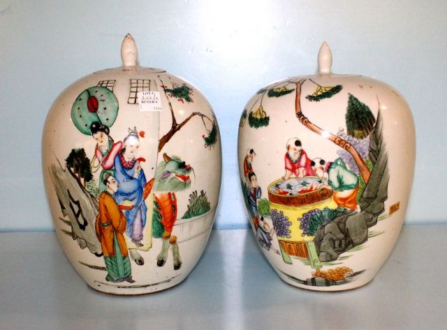 Pair Chinese Ginger Jars