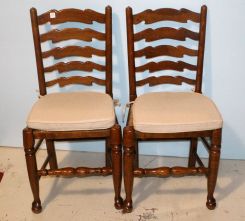 Pair Ladder Back Chairs