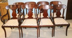 Set of Eight Late 19th Century Empire Dining Chairs