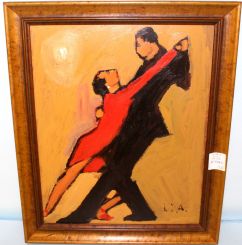 Abstract Painting of Dancers
