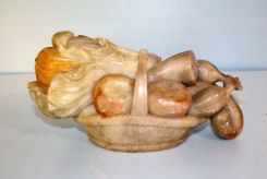 Carved Marble Basket
