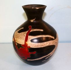 Handpainted Metal Vase