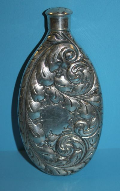 Rare Derby Silver Company Silverplate Whiskey Flask