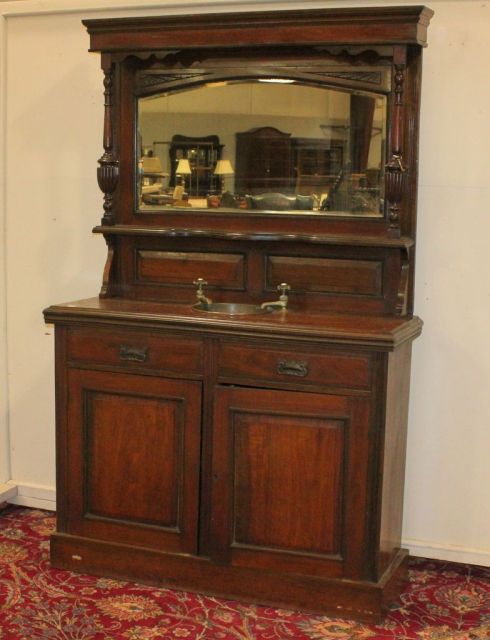 19th Century Server with Copper Sink