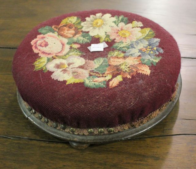 Victorian Needlepoint Stool