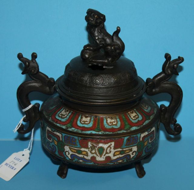 Bronze and Cloisonne Incense Burner