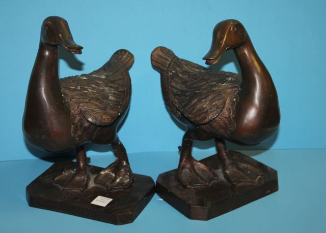 Pair of Bronze Ducks