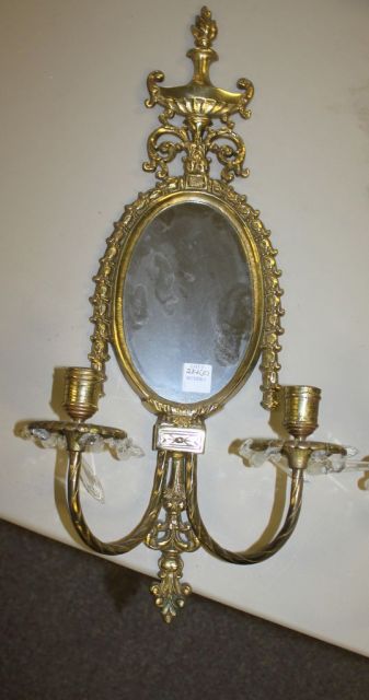 Pair of Brass Wall Sconces