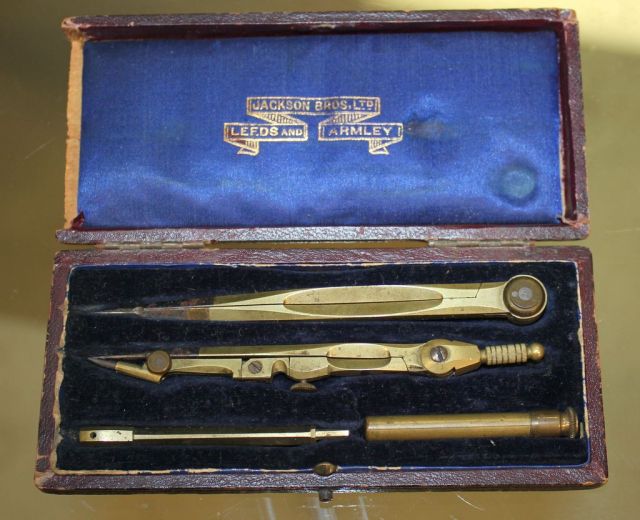 Four Piece Brass Drafting Set