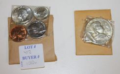 1954 S Proof Set and 1954 S Franklin Half Dollar