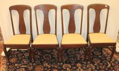 Set of Four Mahogany Side Chairs