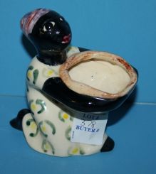 Shearwater #89 Black Figurine with Basket