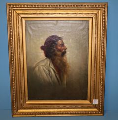 Oil on Canvas of Bearded Man