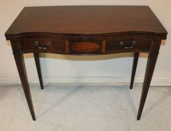 Mahogany Inlay Game Table