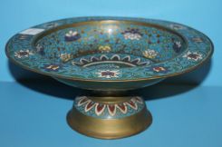 Brass and Cloisonne Tazza
