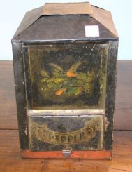 Large 19th Century Handpainted Canister