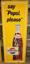 1960 Vintage Pepsi Advertisement Sign