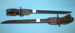Two Japanese WWII Bayonets and Scabbards