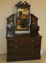 Mahogany English Dresser with Mirror
