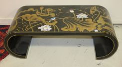 Oriental Black Lacquer Bench/Coffee Table