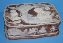 Large Brown Inlay Stone Cameo