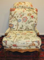 Oversized Upholstered French Provincial Arm Chair