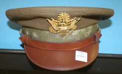 WW2 U.S. Officer's Crusher Style Uniform Leather Wool Cap