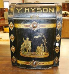 Large 19th Century Tin Canister