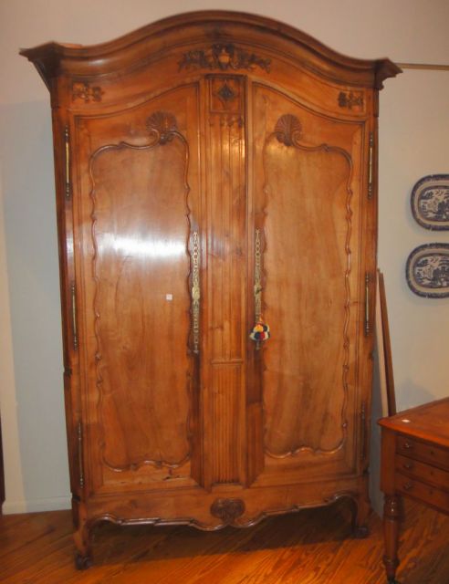 French Lyonnais Walnut Armoire   with Fabulous Carving
