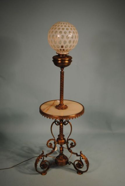 Victorian Bronze Piano Lamp