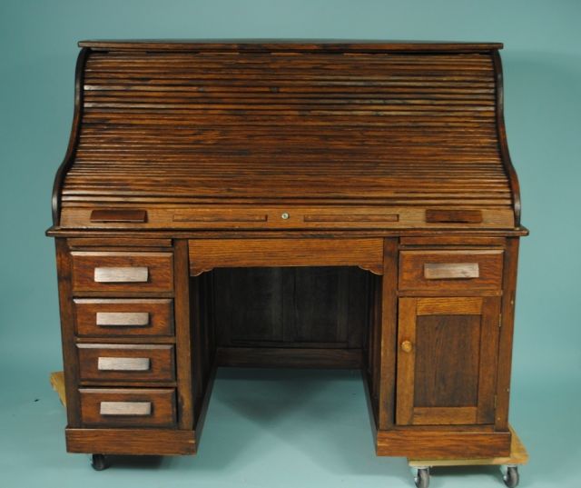 Oak Roll Top Desk