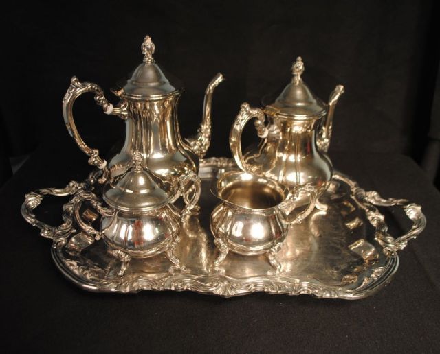 Towle Silver Plate Tea Set with Tray