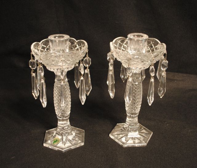 Pair of Cut glass Candlesticks