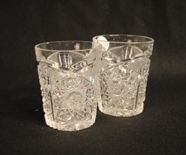 Two Cut Glass Tumblers