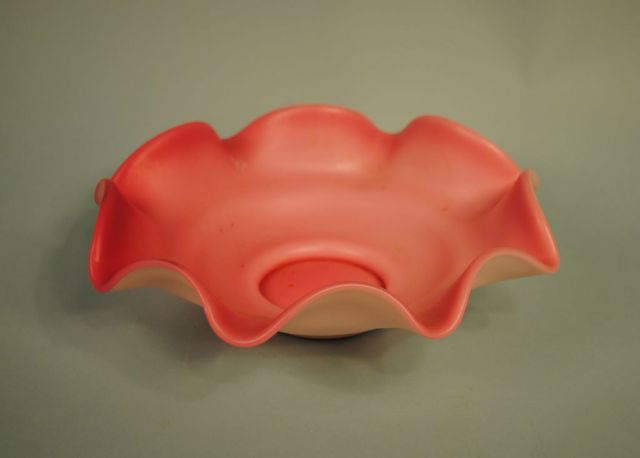 Rose Satin Glass Brides Bowl