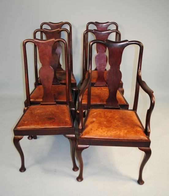 Set of Six Queen Anne Chairs