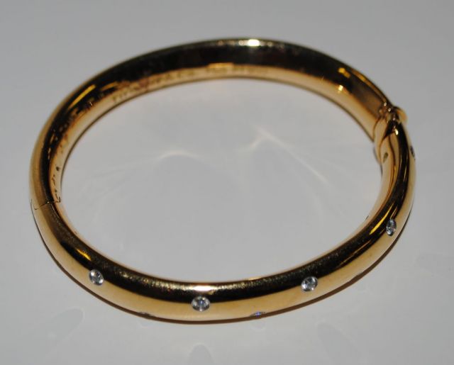 Lady's Solid Gold Tiffany & Co. Bangle w/Diamonds