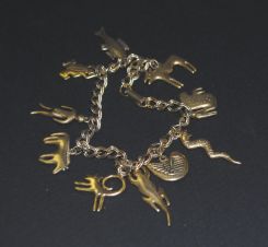 Lady's Indian Assorted Charm Bracelet