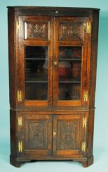 English Oak Corner Cabinet