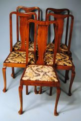 Set of Five Queen Anne Side Chairs
