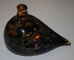 Littala Glass Bird by Glass Artist, Oiva Toikka.  Signed 