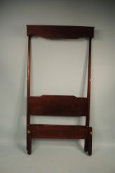Pair Early American Design Pencil Post Mahogany Twin Beds