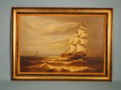 Oil Painting of Clipper Ship